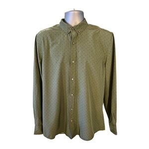 Geometrix by Drill Olive Green Slim Fit Button Down Size L